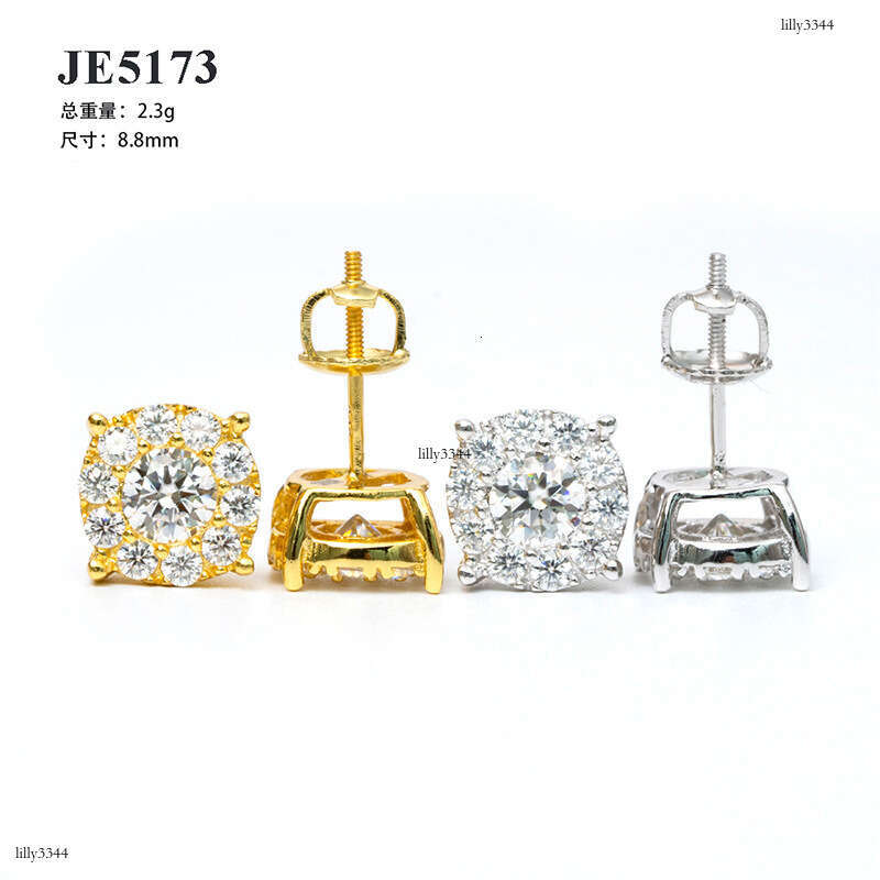 ICED OUT Classic Versatile Moissanite Stud EarringIced Out VVS Full Dia Exclusive Wuzhou
