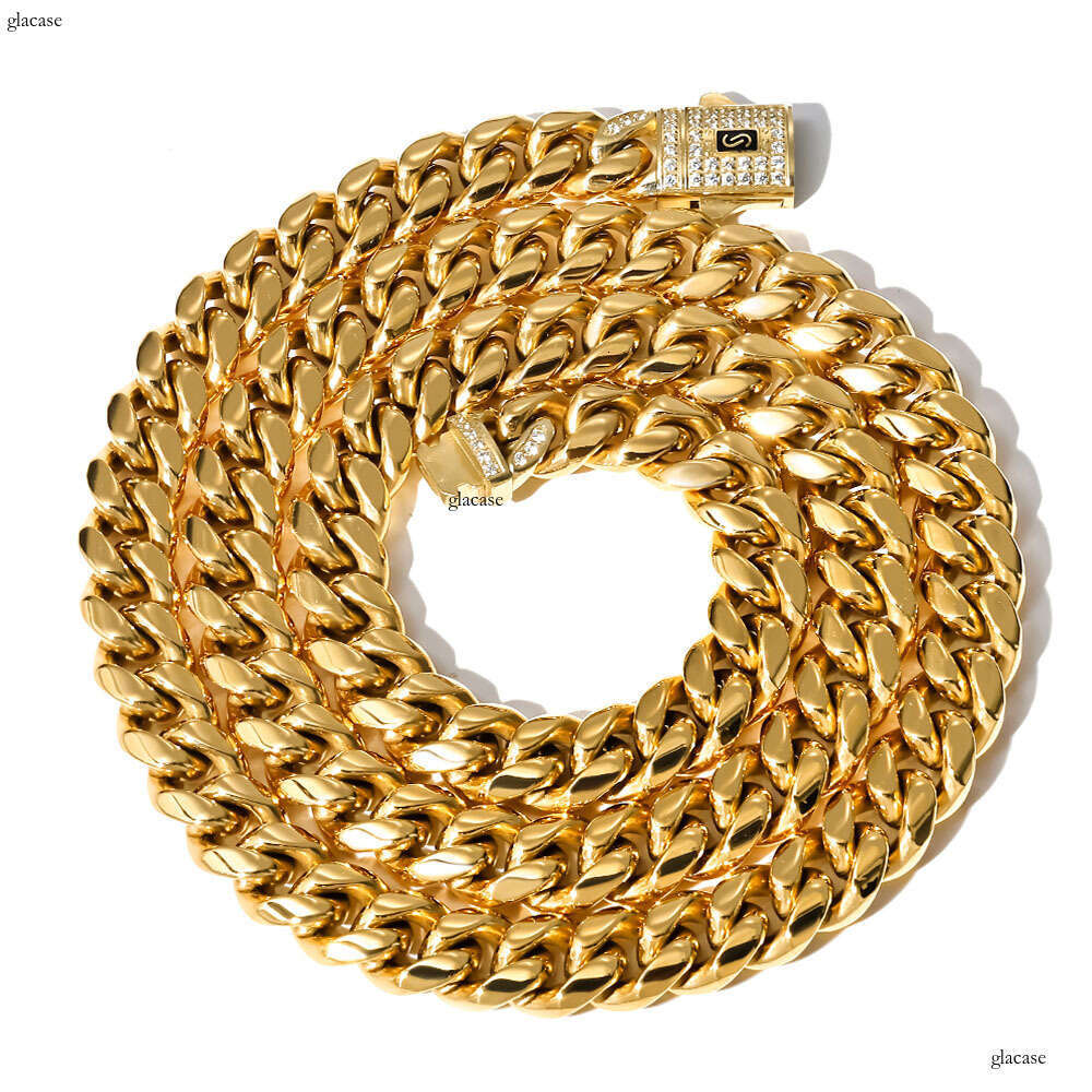 Round Polished Cuban Chain High-Quality Hip-Hop Trend Sterling Silver Men's Necklace