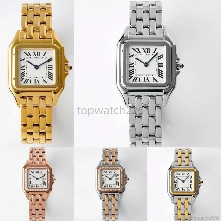 Women watch for ladies Designer Watch Square panthere fashion quartz movement watches square tank Women gold silver watches Montre de Luxe business C318 wit