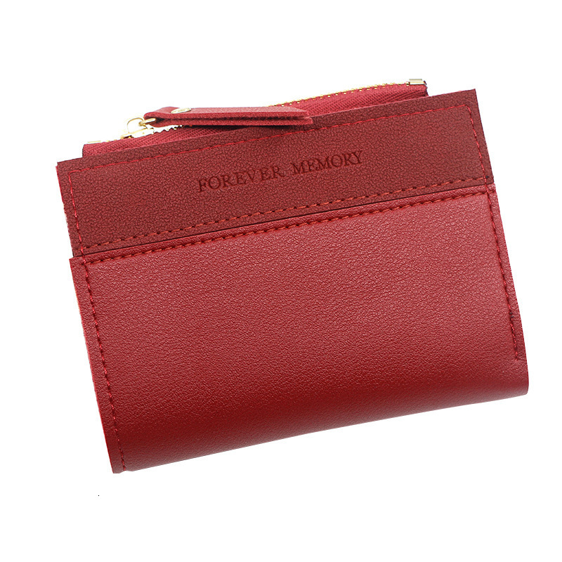 Fashion New Women's Short Wallet Color-block Short Leather Wallet Tassel Zipper Multi-card Slot Coin Luxury Bag Purse Card Holder Coin Bag