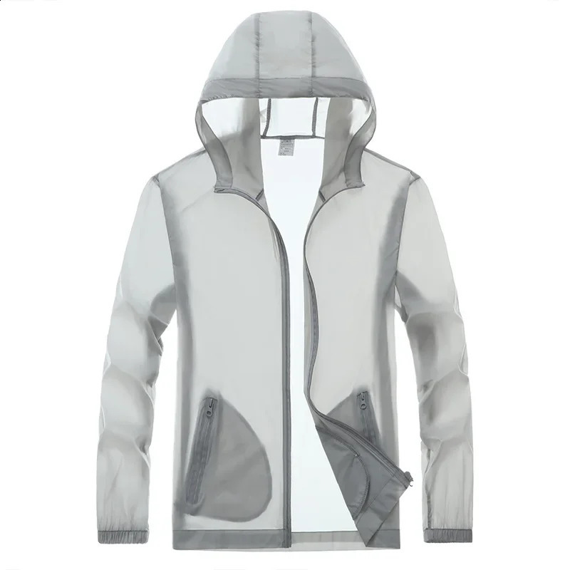 Summer 50 UV Sun Protection Mens Clothing Skin Coats Breathable Cooling Nylon Silk Hooded Windbreaker Men Casual Jackets 8XL 250809
