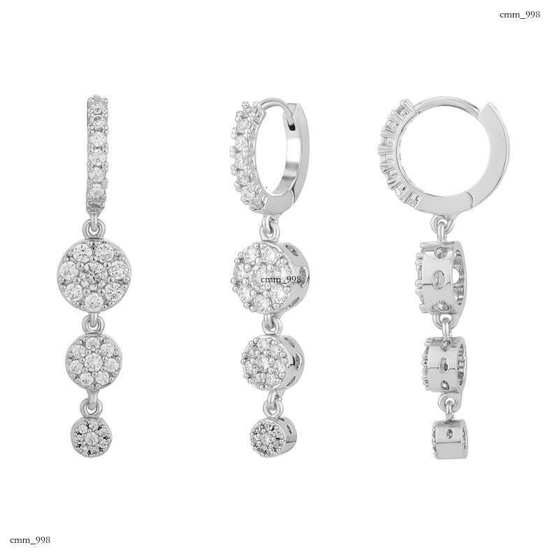 Live Full Dia Water Drop Tassel Unisex Simple Earrings Personality Accessories Celebrity Style