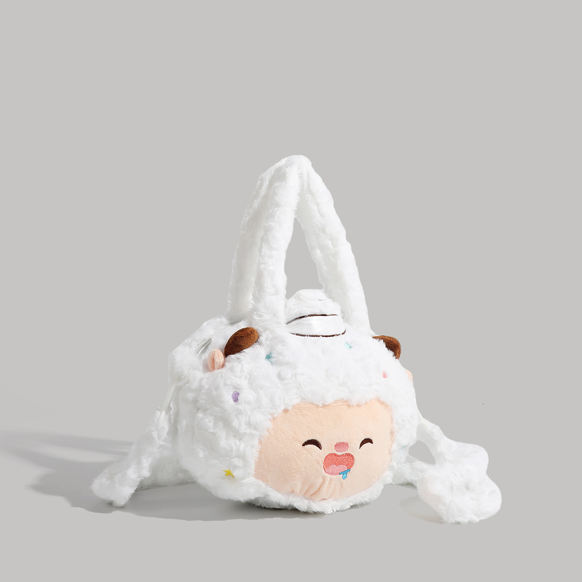Bell Cute Lazy Sheep Wool Crossbody for Women Soft Girl Personality Doll Bag ddmymoon