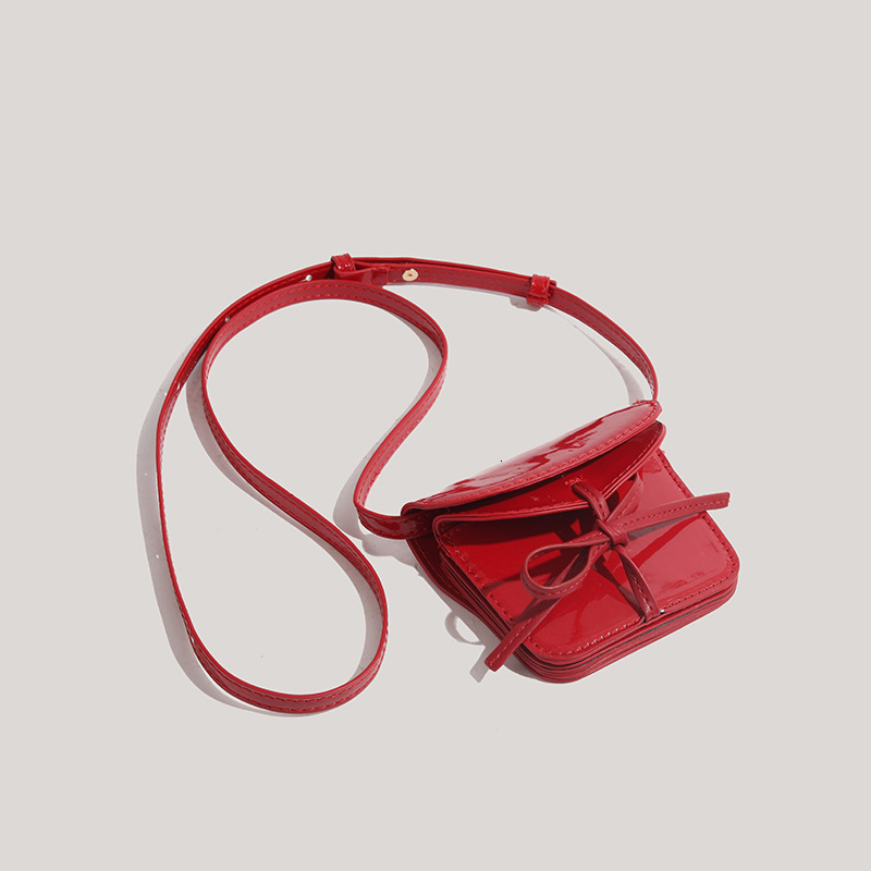 Red Niche Small Square 2025 New Bowknot High-end Stylish Crossbody Shoulder Bag ddmymoon