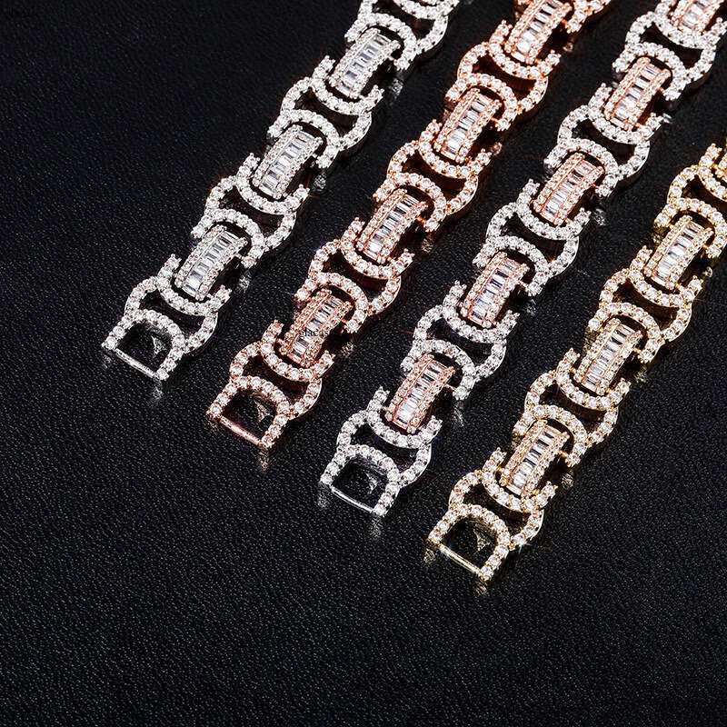 Chain Cuban Full Zircon Hip-Hop Unisex Jewelry Bracelet Bilng