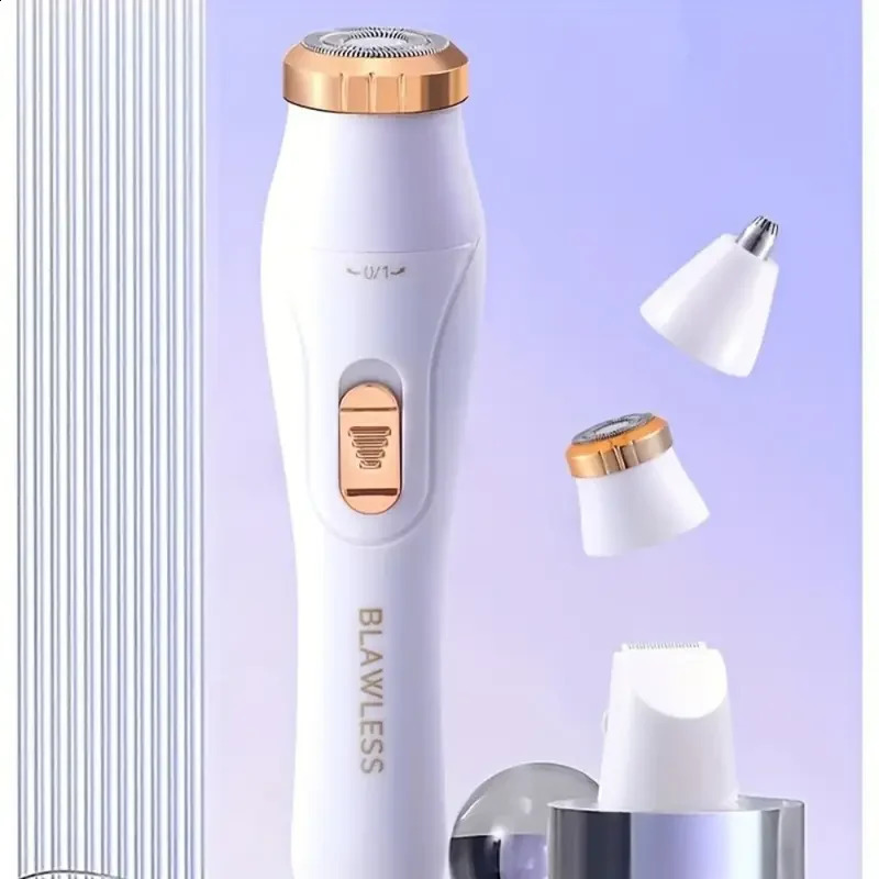 1pc Blissful 3-in-1 Electric Hair Removal Kit for Women - USB Rechargeable Trimmer Nose Hair Clipper Full Body Epilator 250805