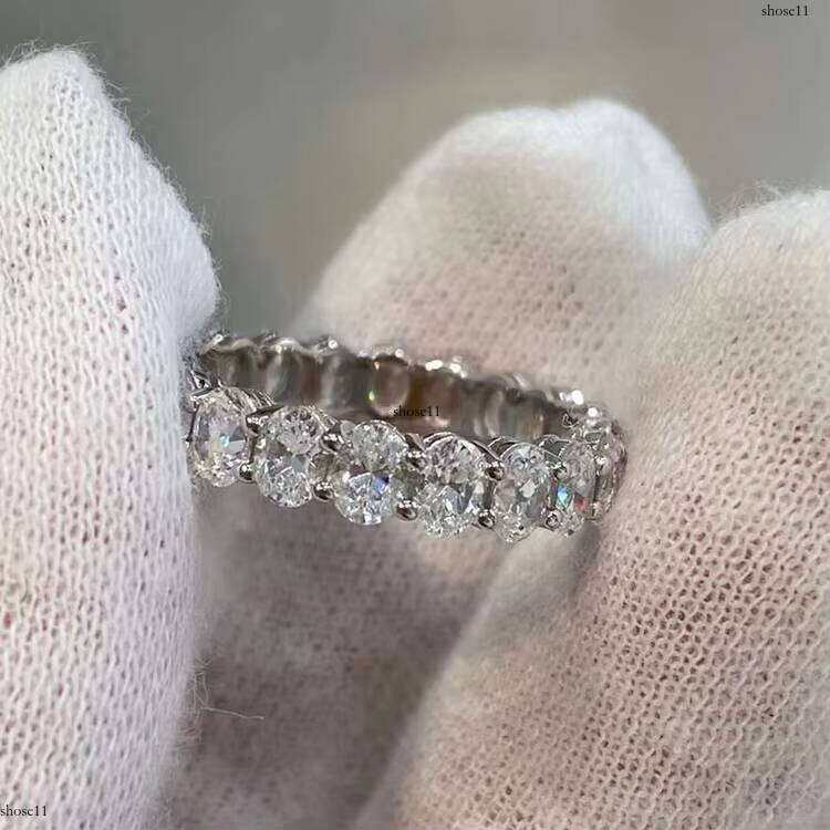 S Sterling Sier 14K Solid Gold Jewelry Solitaire Oval Vvs Moissanite Engagement Ring