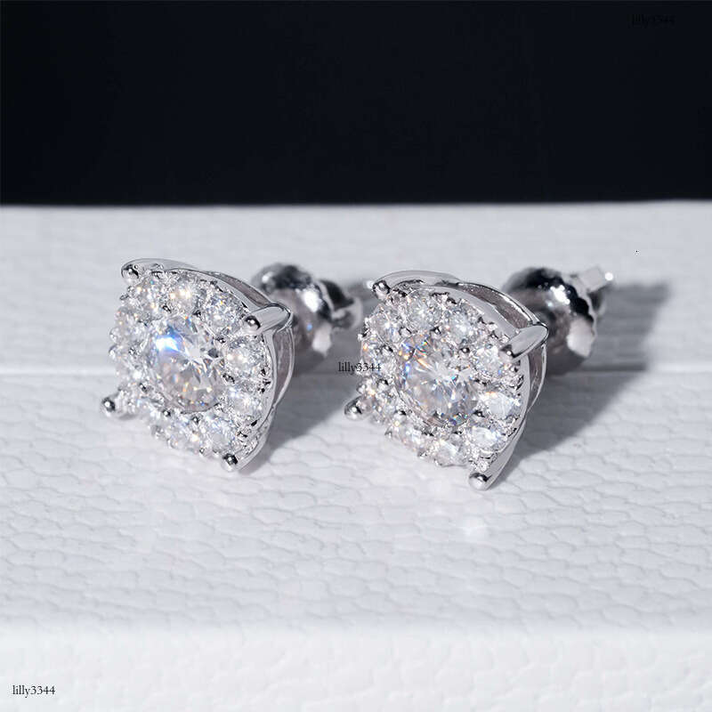 ICED OUT Classic Versatile Moissanite Stud EarringIced Out VVS Full Dia Exclusive Wuzhou