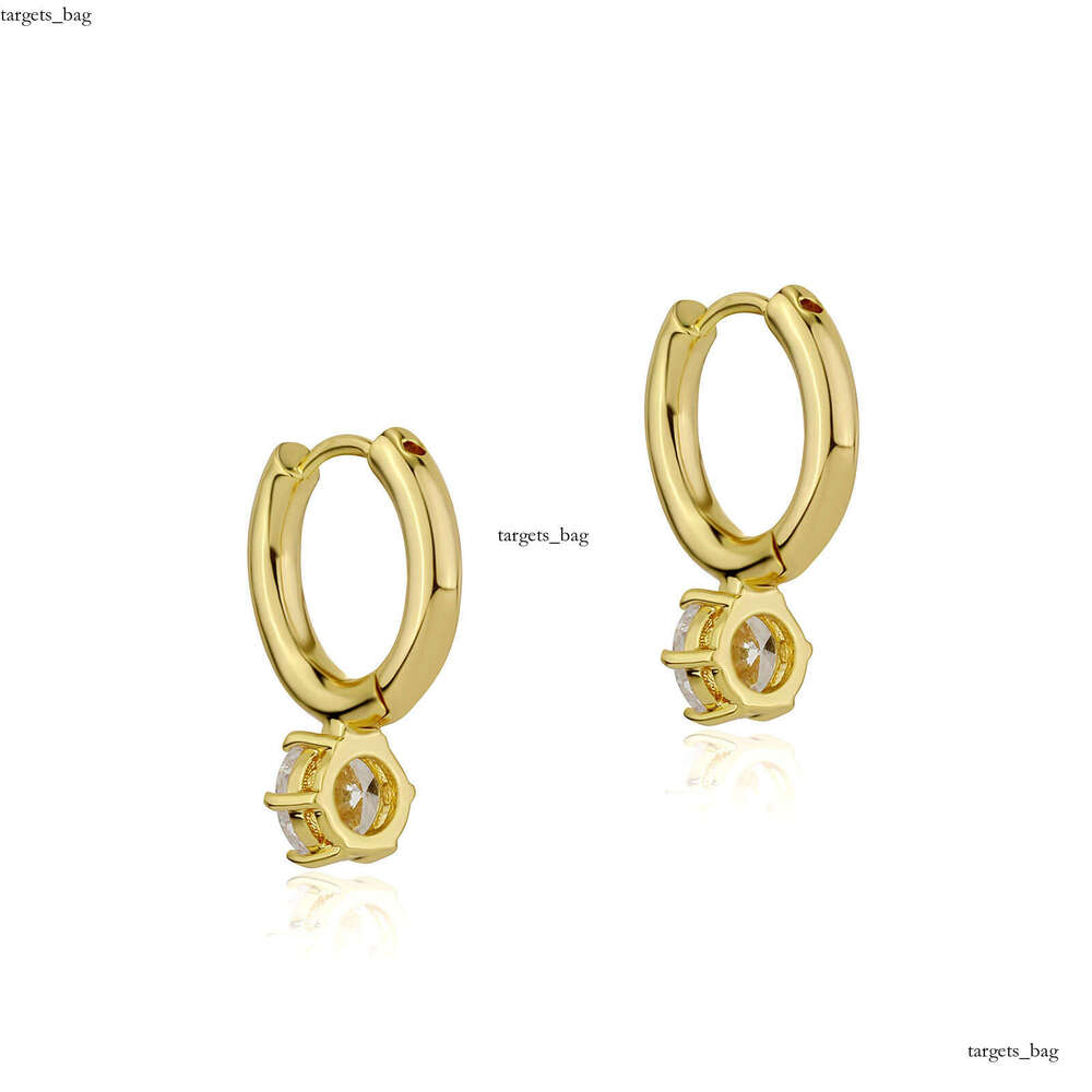 Super Shiny Simple Zircon Internet Celebrity Single Dia Elegant Earrings Small Studs Men's Trendy Ear Jewelry