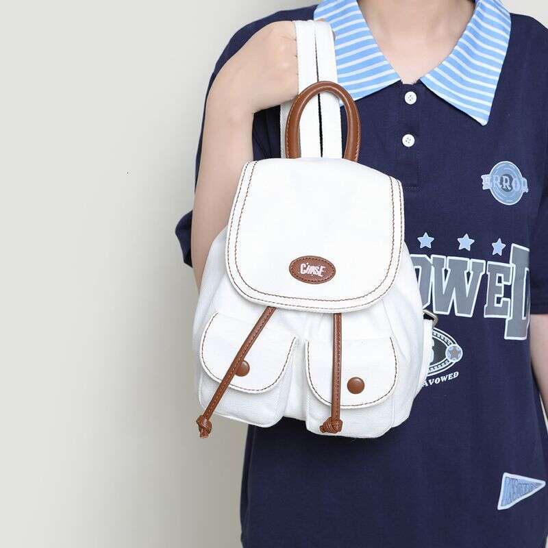 Denim Canvas 2025 Summer New Bag Niche Design Women's Mini Backpack Single And Double Shoulder Use