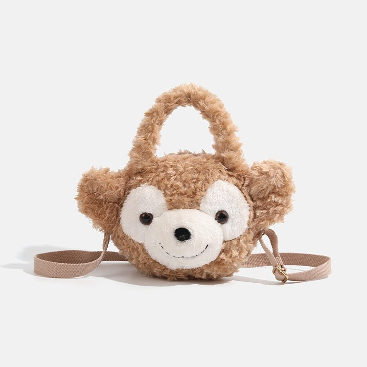 Shirley Rose Cartoon Cute Single Shoulder Crossbody Bag for Women Plush Bear Coin Purse ddmymoon