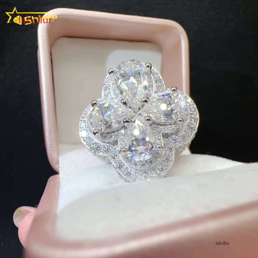 Hip Hop Laboratory VVS Silicon Iced Out Jewelry Cross Ring