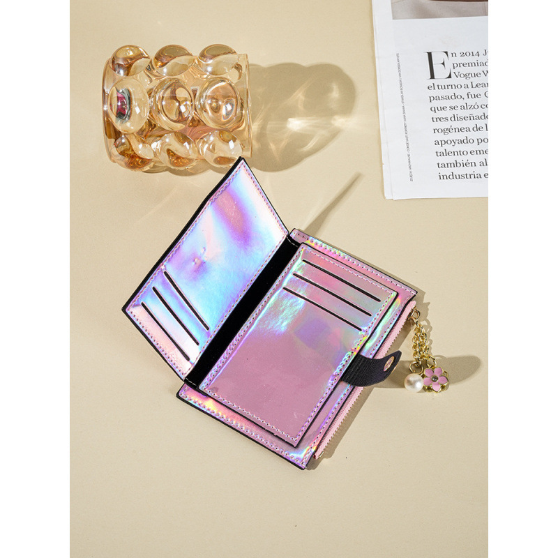2025 New Women's Ultra-thin Card Holder Patent Leather Glossy Card Holder Korean Version Multi-functional Card Holder Luxury Bag Coin Purse Multi