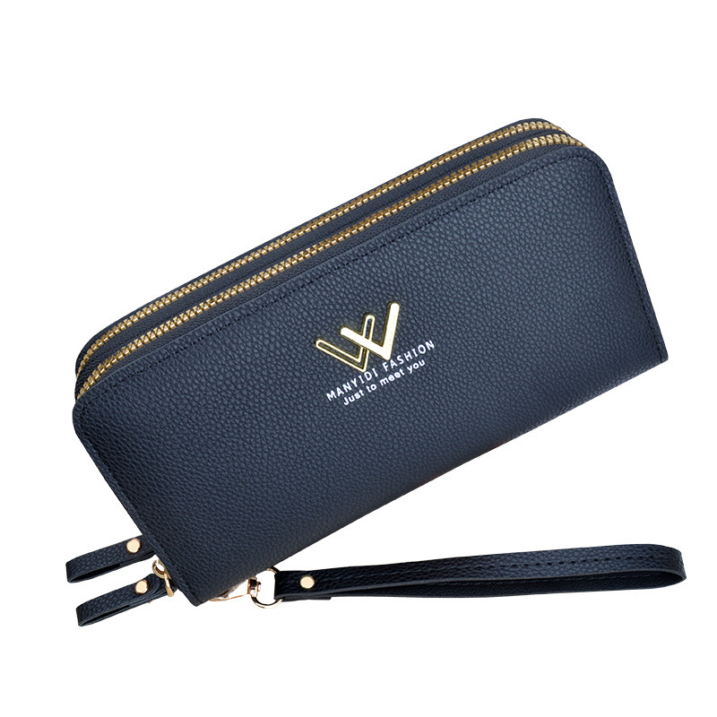 New Designer Bag Women's Wallet Long Wallet Double Zipper Clutch Fashion Simple Large Capacity Luxury Bag Double Layer Wallet Phone Bag