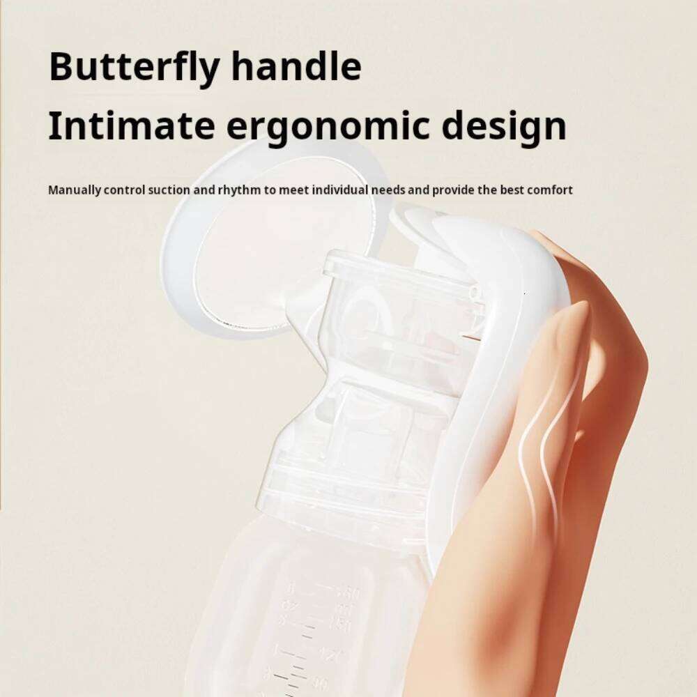 BPA-Free Manual Breast Set with Piston Pump System - Includes 6.09oz Bottle and Nipple, Durable Plastic