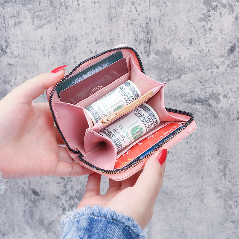 2025 Short Wallet For Women Zipper Coin Purse Cute Flower Korean Style Luxury Bag New Mini Fresh Coin Purse