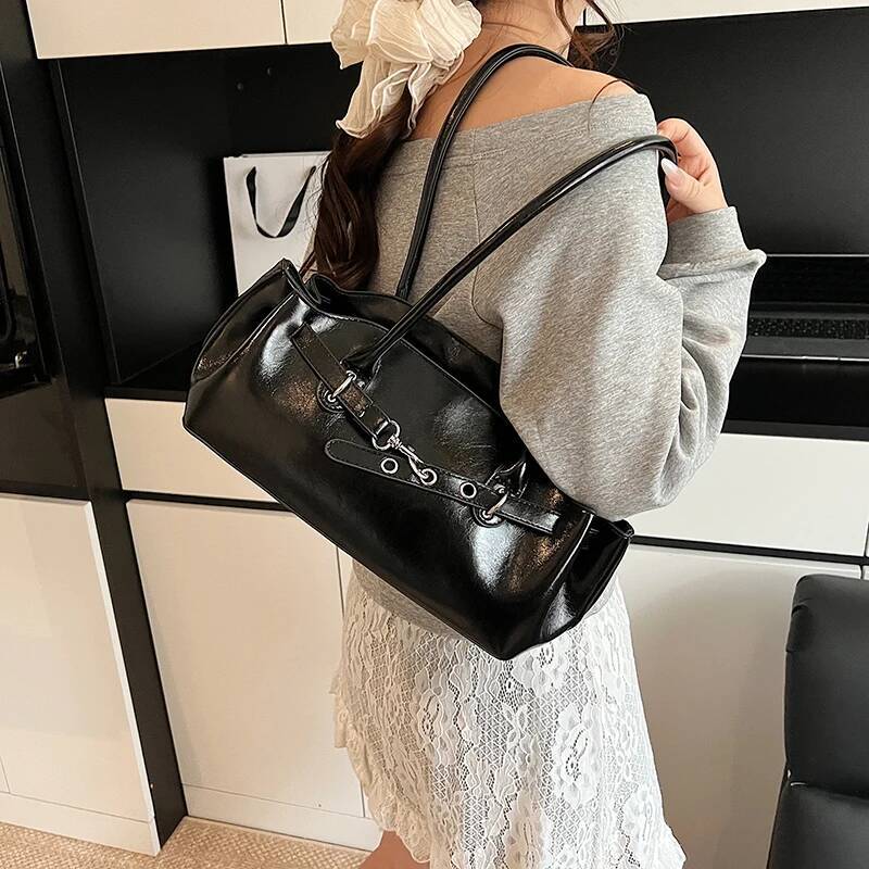 LEFTSIDE Design PU Leather Small Underarm Bags For Women 2025 Trend Female Brand Shoulder Tote Bag Handbags And Purses