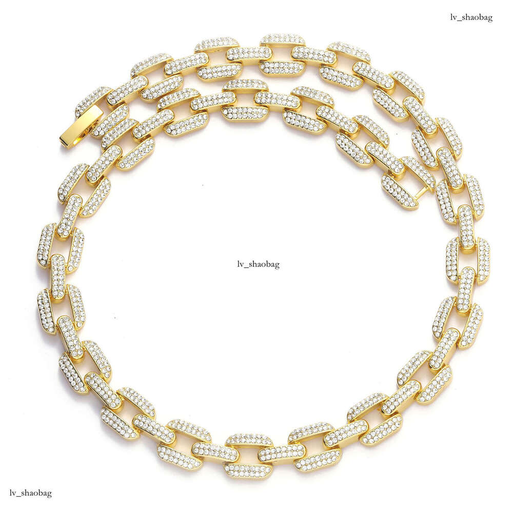 for Men 12mm Geometric Full Dia Alloy Necklace Men's Trendy Brand Personality Accessory