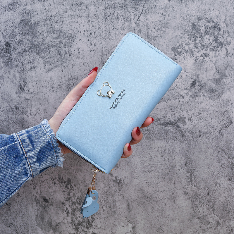 2025 New 70% Off Long Wallet Women's Clutch Fashion Korean Style Luxury Bag Bear Zipper Wallet Bag