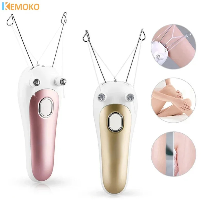 Women Electric Hair Epilator Body Hair Remover Cotton Thread Defeatherer Depilator Face Razor Face Leg Arm Hair Remover 250805