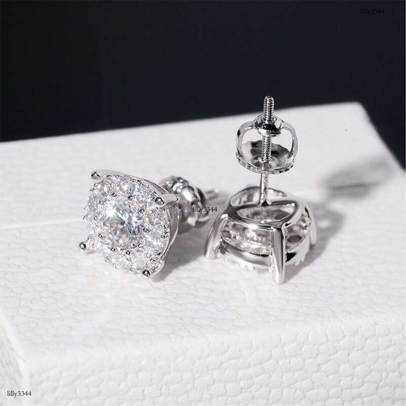 ICED OUT Classic Versatile Moissanite Stud EarringIced Out VVS Full Dia Exclusive Wuzhou