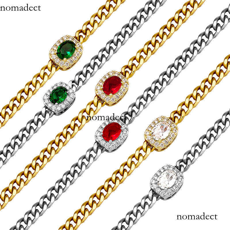 3MM Fashion Trendy Versatile Collarbone Jewelry Sterling Silver Cuban Chain Moissanite chain Necklace