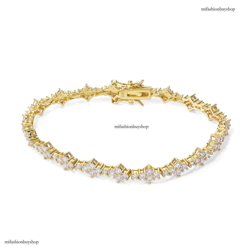 Hip Hop 6.5mm Buckle Airplane Tennis Chain Trendy Jewelry Bracelet Simple Versatile Accessory