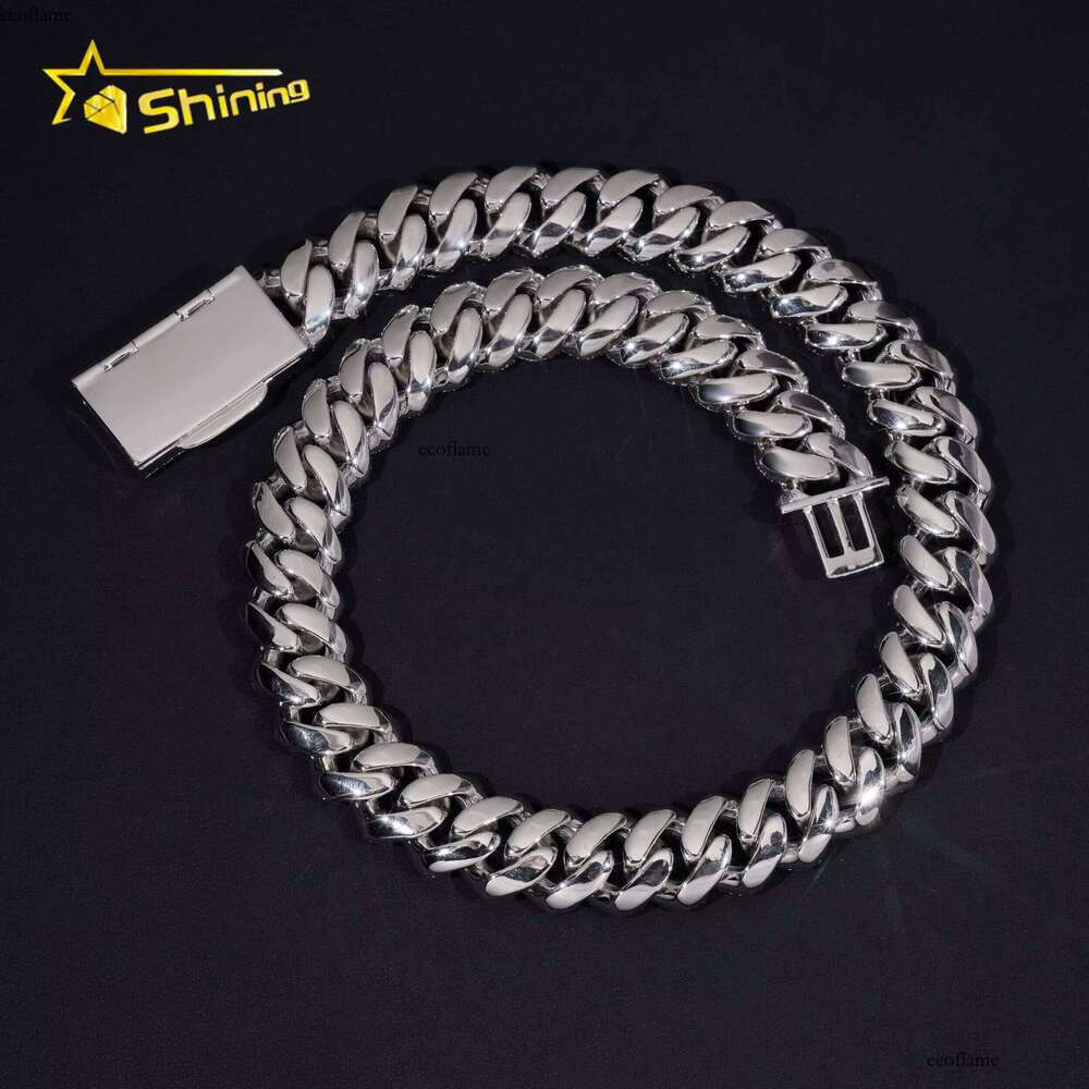 Sterling Sier Fine Pendant Necklace Bracelet Iced Out Vvs Moissanite Hip Hop Jewelry Cuban Link Chain