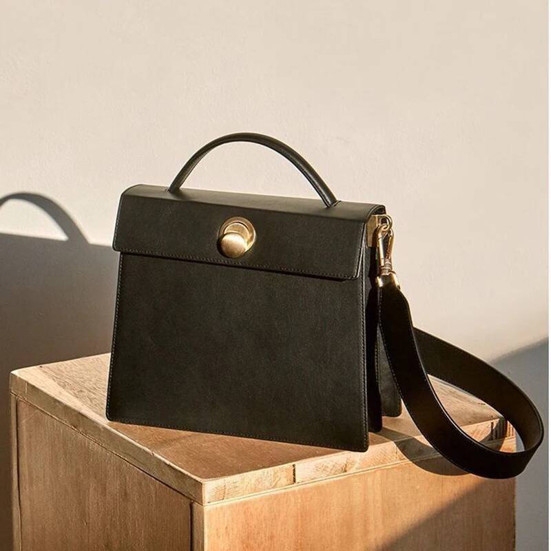 Fashion Women Vnitage Briefcases Shoulder Bags Elegant OL Business Retro Press Lock HandBags