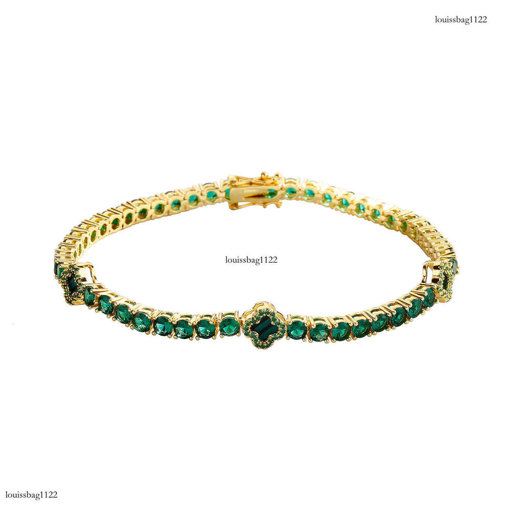 Clover Moissanite chain Bracelet Tennis Necklace for Women Exquisite High-end Clavicle Chain