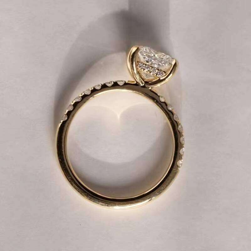 2 CT Square Moissanite Dia Engagement Ring in 10k/14K/ Gold Fine Jewelry for Women Customization