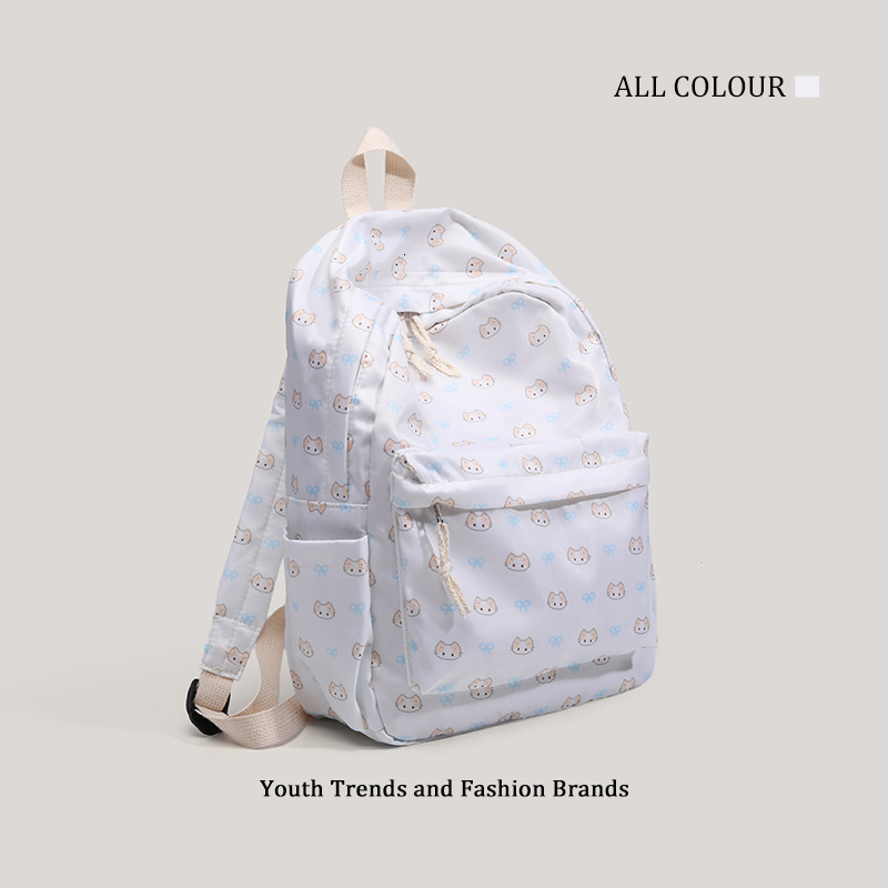 Fresh Floral Ins Style Large Capacity Student Backpack for Girls ddmymoon
