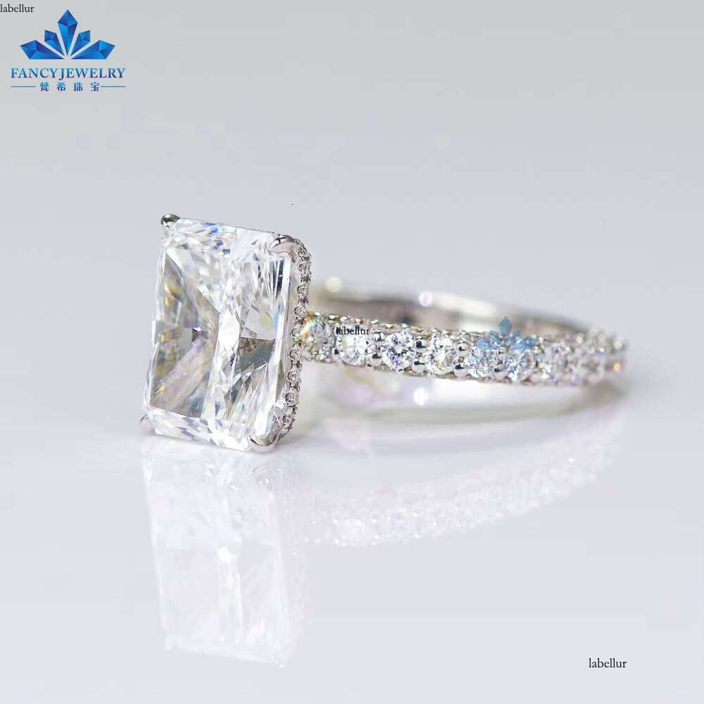 14K White Gold Wedding 3Carat D VS1 IGI Certified Radiant Cut Ring Lab Grown Dia Jewelry Rings