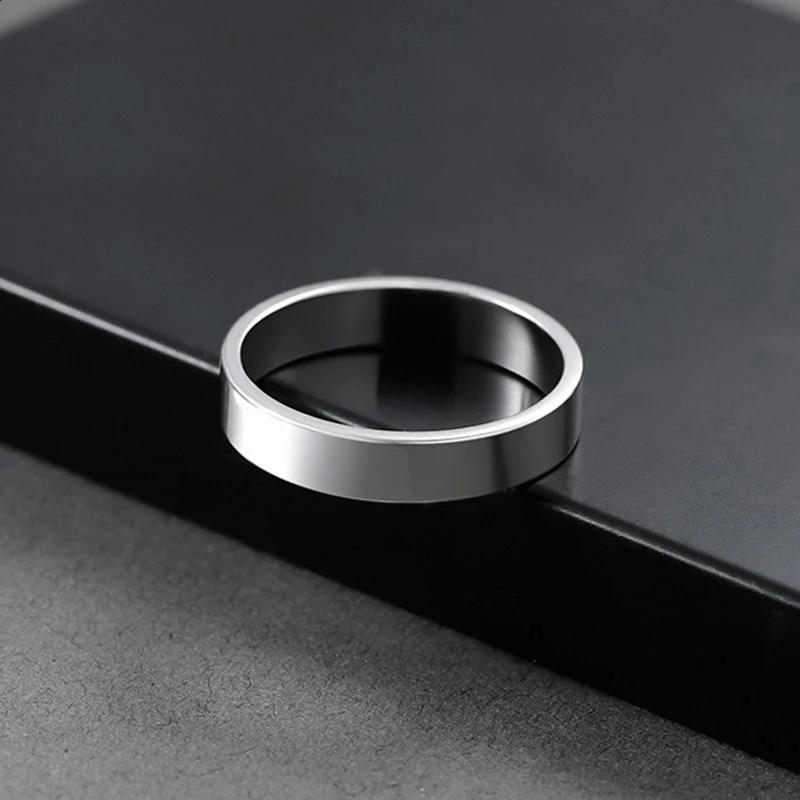 Personalized Customized Name Date Engraving Stainless Steel Ring Mens Couple Love Ring Womens Romantic Jewelry Gift 250805