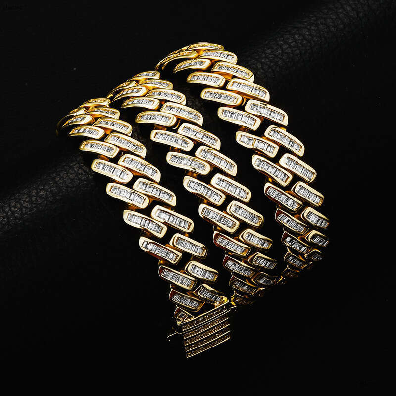 12mm Cuban Necklace for Men and Women, Trendy Ins Hip-Hop Internet Celebrity Clavicle Chain