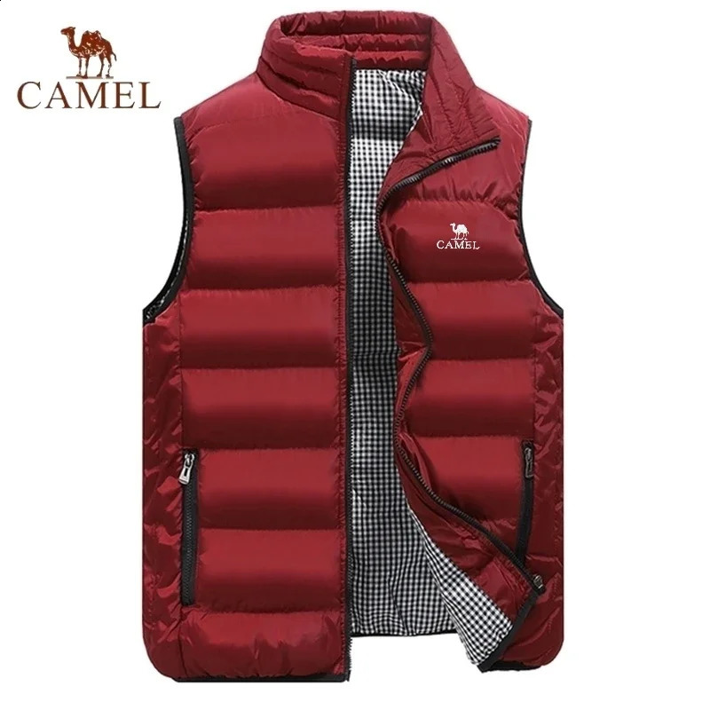 ed CAMEL Highend Cotton Vest Jacket Mens Autumn and Winter Selling Fashion Casual Comfortable Sleeveless 250809