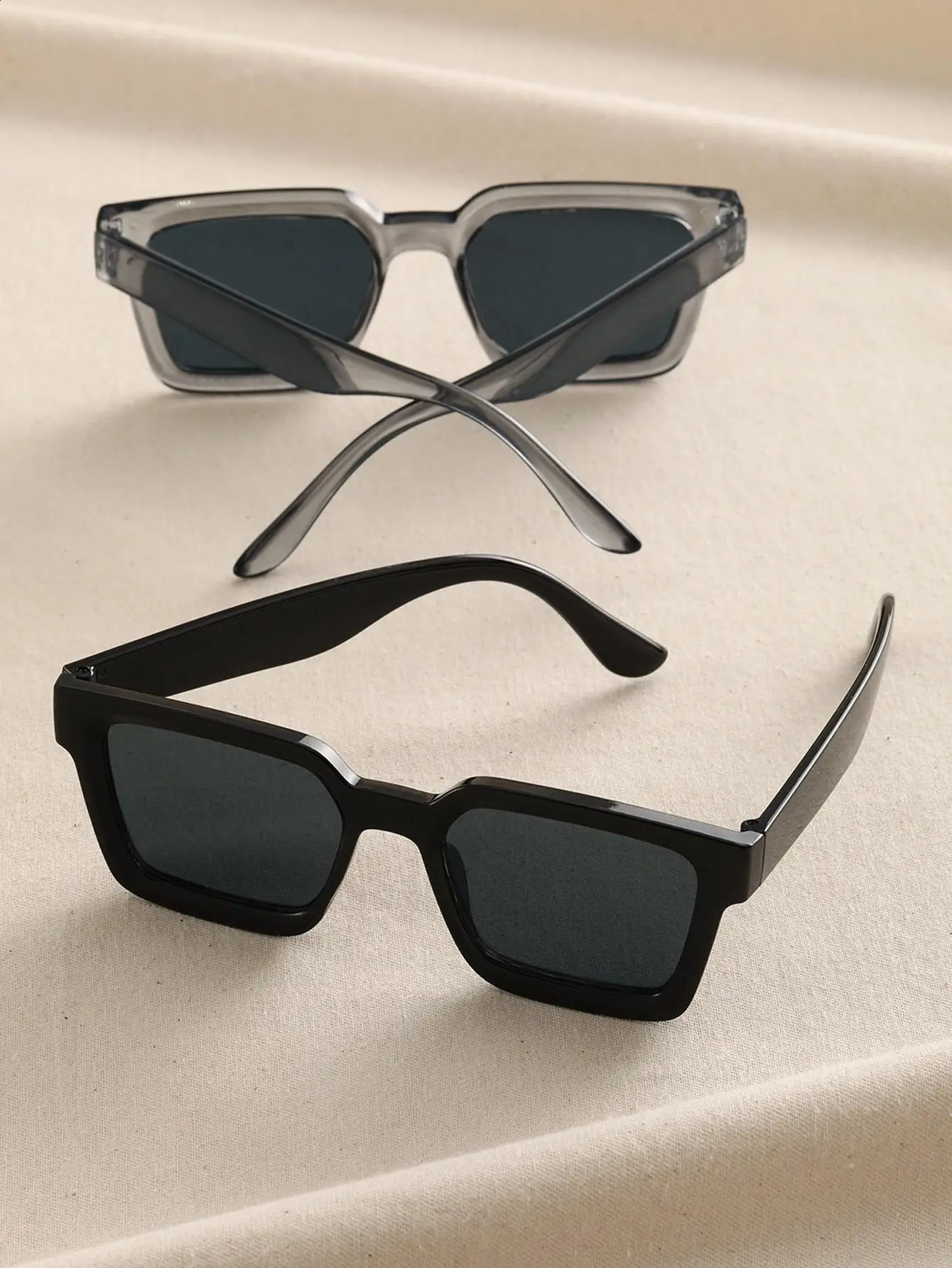 2/3 pc Men Square Frame Fashion Sunglasses For Vacation Driving UV400 Cycling Accessories 250805