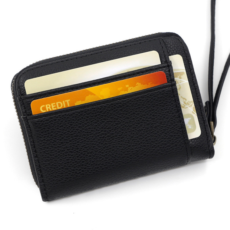 New Lychee Pattern Zipper Coin Purse For Women, Short Mini Wallet, Card Holder, Coin And Key Luxury Bag Organizer, Money Clip