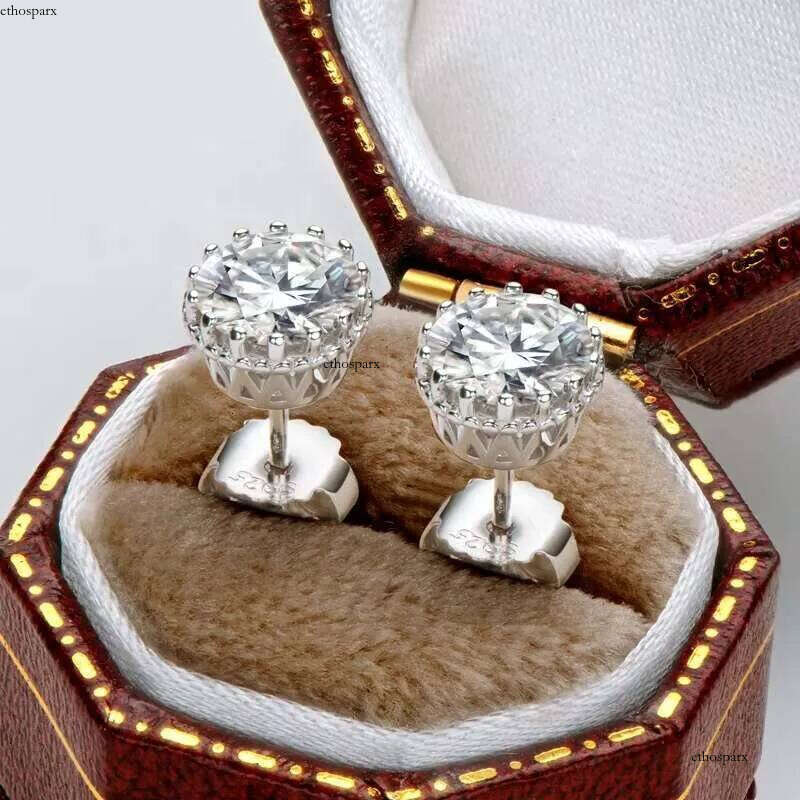 New Arrival Latest Design Sier 3mm 4mm 5mm DEF Color Moissanite Dia Stud Price Wedding Earrings