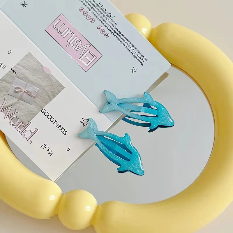 4Pcs Cute Cartoon Dolphin Hair Clip for Women Versatile Bangs BB Clip Hairpin Fashion Side Clip Girls Hair Accessories Gifts 250807