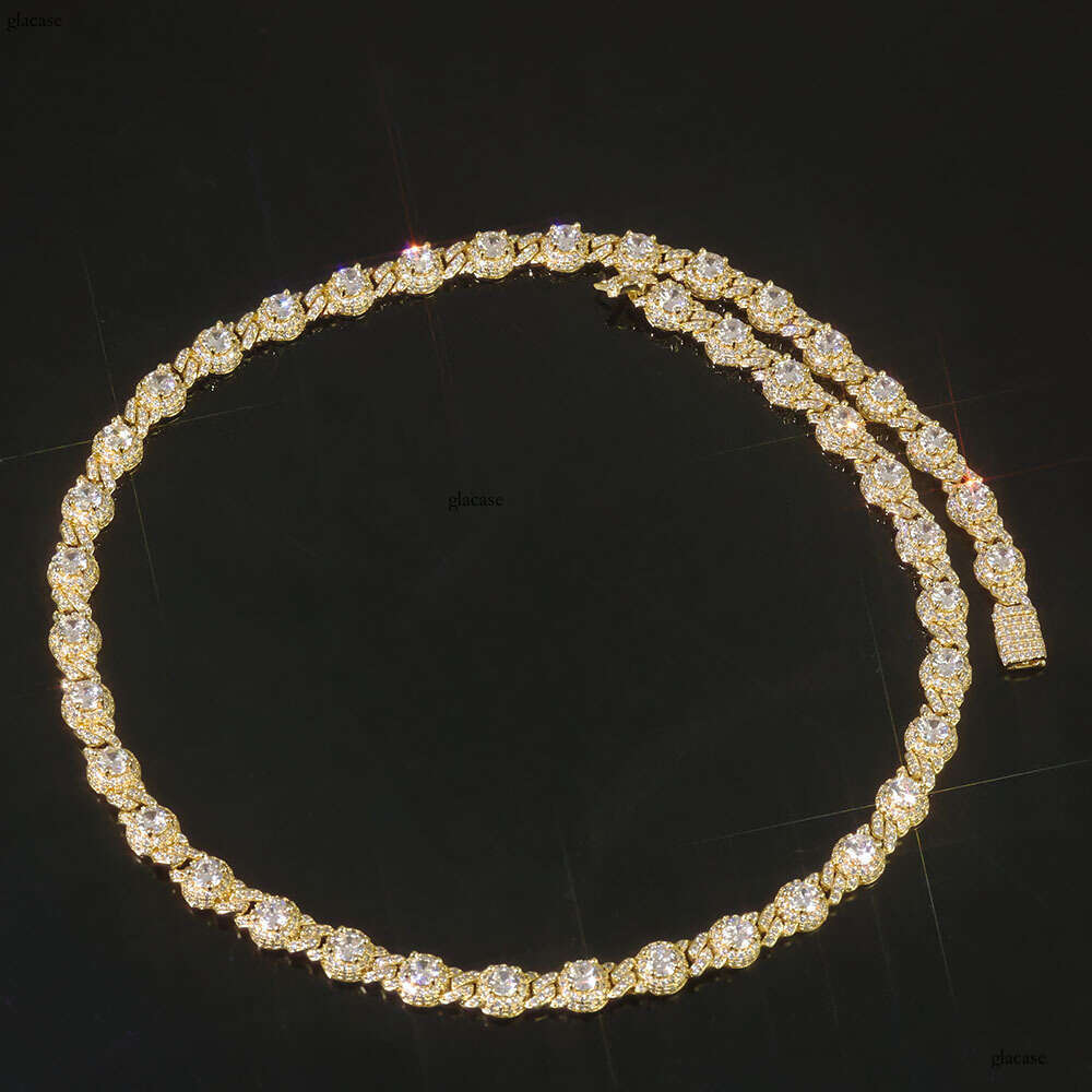 Hip Hop 7.5mm Round Bead Cuban Chain Men's Jewelry Accessories Niche Light Necklace