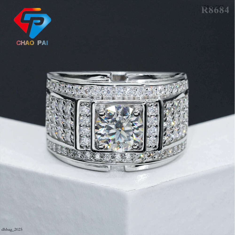 Bestselling Pure Sier VVS Moissanite Crystal Clear Eternal Ring Passed Testing Unisex Commuting