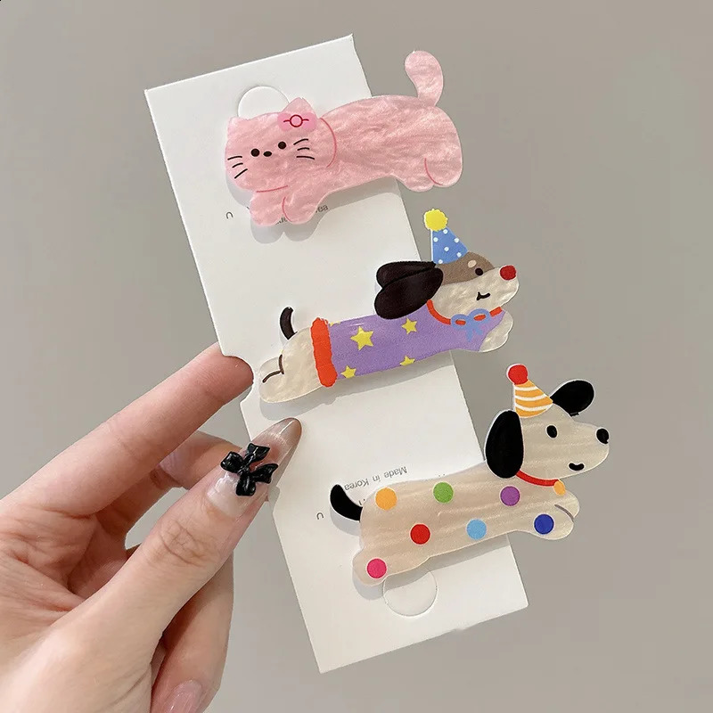Puppy Cat Hair Clips Hair Accessories Para El Cabello Pinzas Para El Cabello Christmas Hairpins Animal Bangs Clip Girls 250807