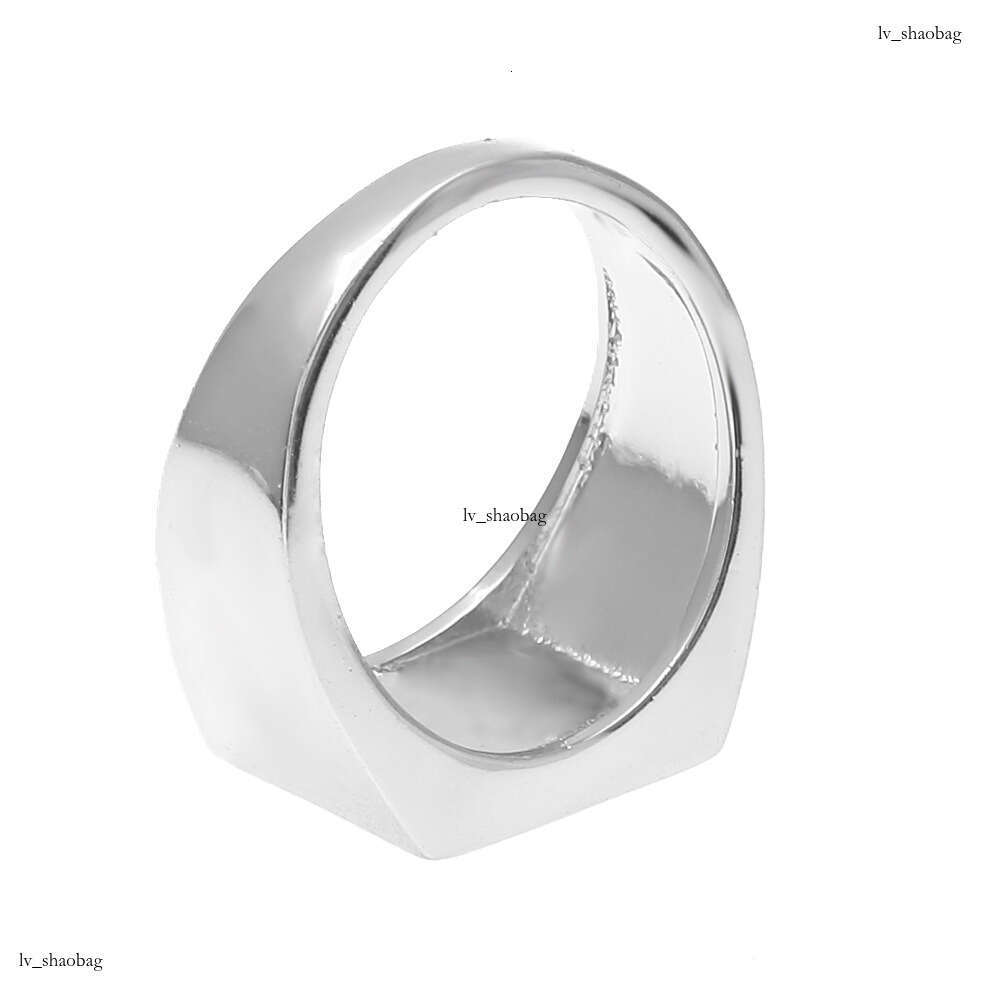 Hip-Hop Zirconia Unisex Geometric Ring Trendy Jewelry