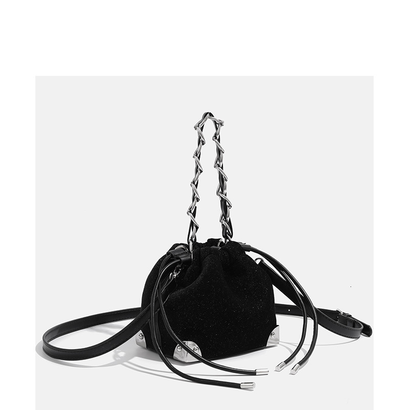 Drawstring Simple Galaxy Sparkling Crossbody Bucket Bag for Women 2025 New Model ddmymoon