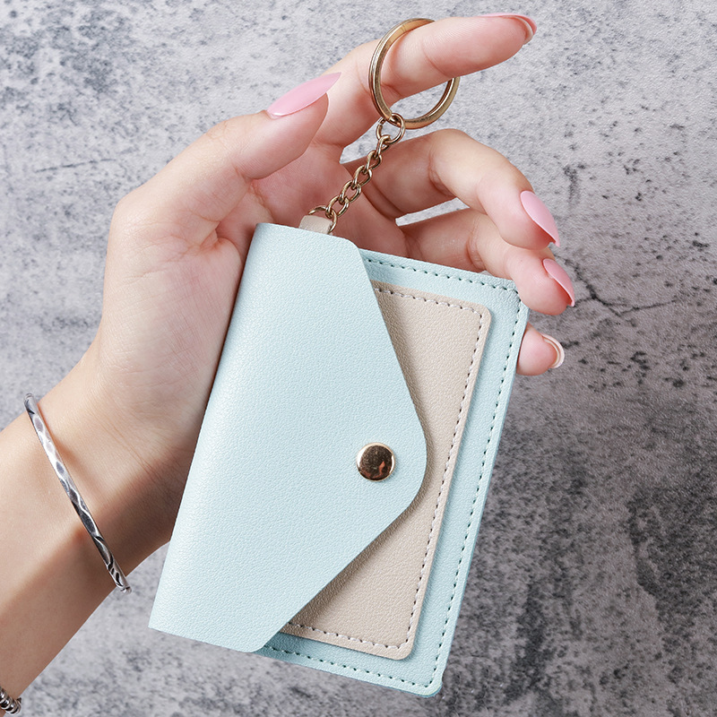 Cross-border New Creative Fashion Small Card Holder Women's Candy Color Luxury Bag Keychain Accessories Student Bus Card Holder Wholesale