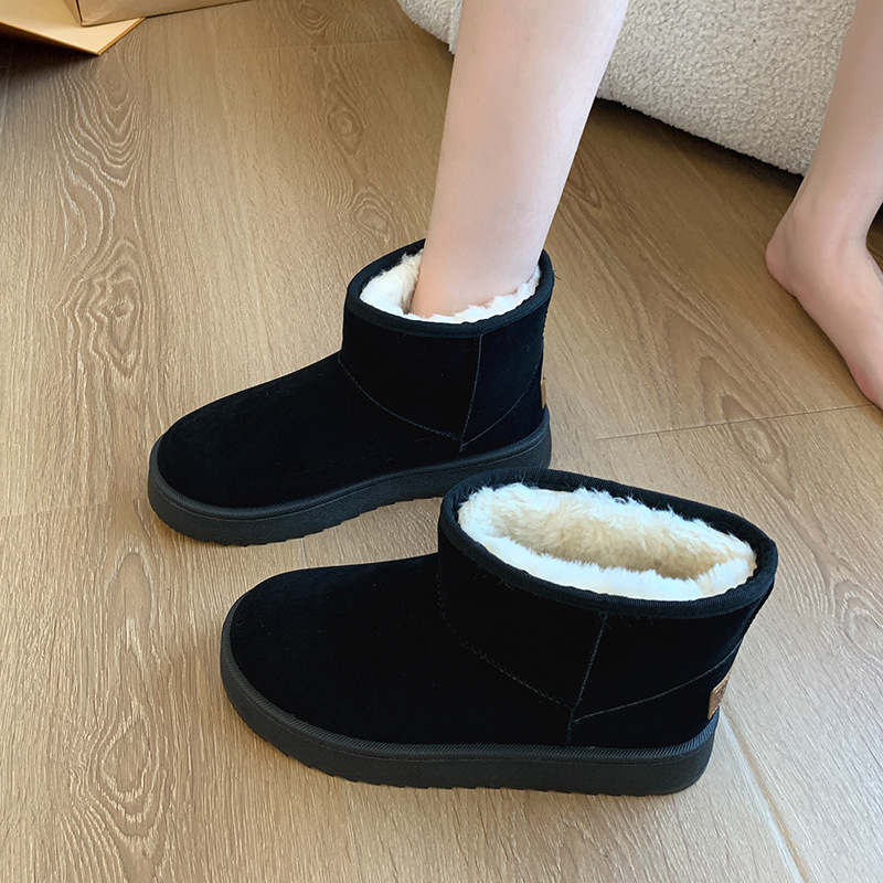 Free delivery designer woman boots Snow boots with fleece short boots anti slip wear resistant and warm