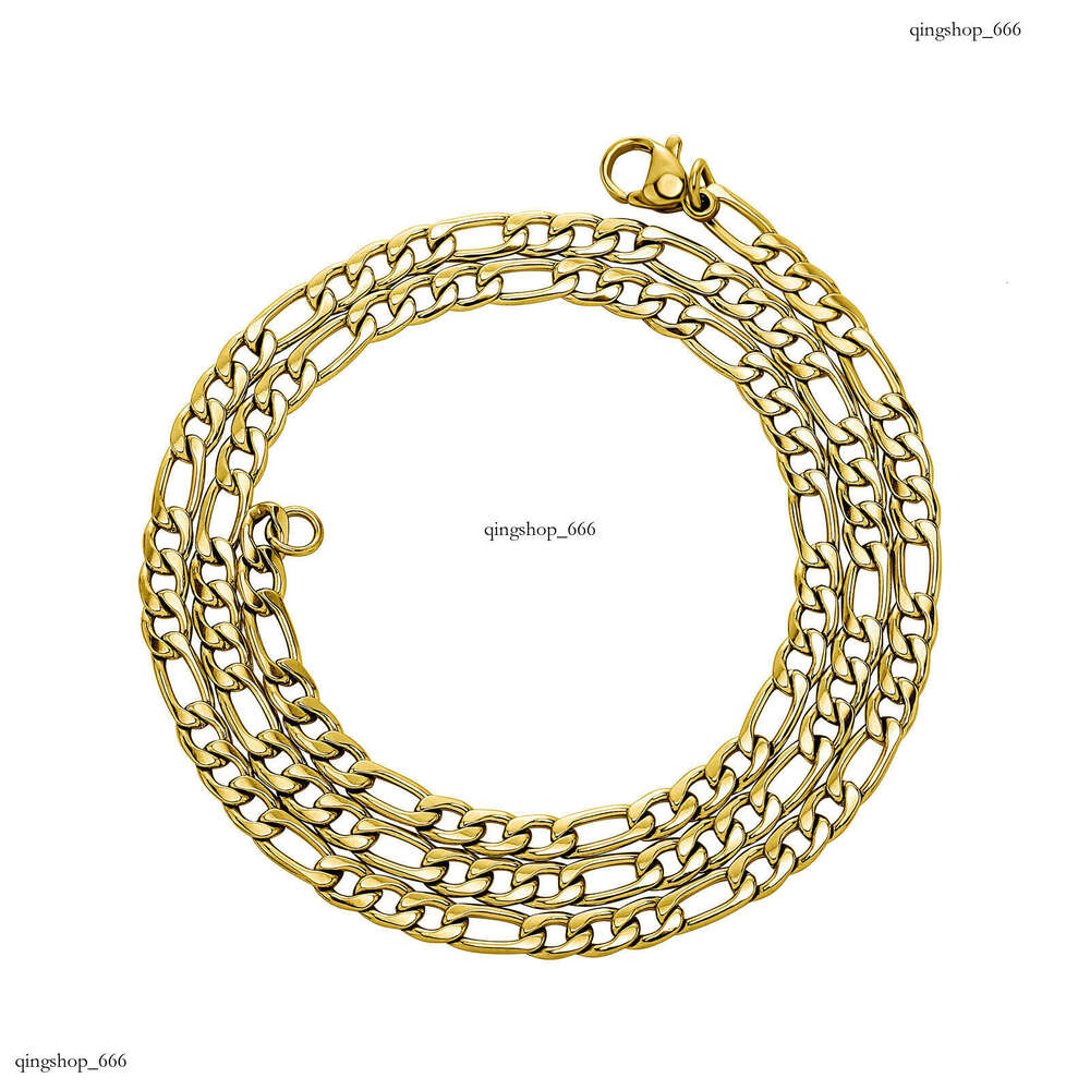 Men's Stainless 3:1 Figaro Chain Hot Selling Hip Hop Titanium Steel Necklace
