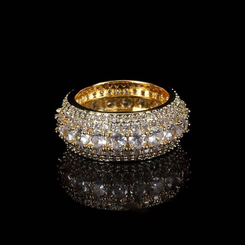 Hip Hop Cubic Zirconia Tennis Rotating Ladies Jewelry Women Dia Rings