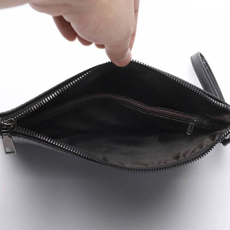 FEIDIKABOLO Genuine Leather Clutch Wallet Long Fashion Em Eagle Man Purse Classic Design Male Mobile Cash Bag